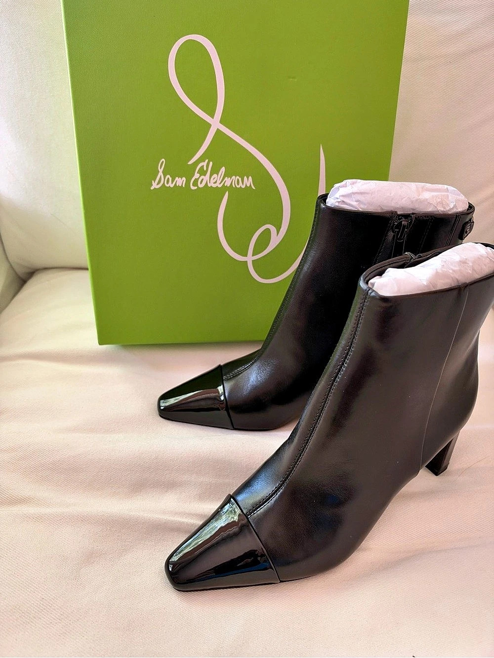 Sam Edelman Saige 2 Cap Toe Bootie Black US 7.5 M